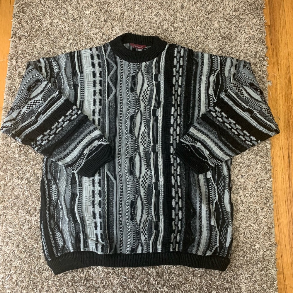 Vintage 90's Bergati Jumper Coogi Style Long Sleeve Knitted!! SZ L